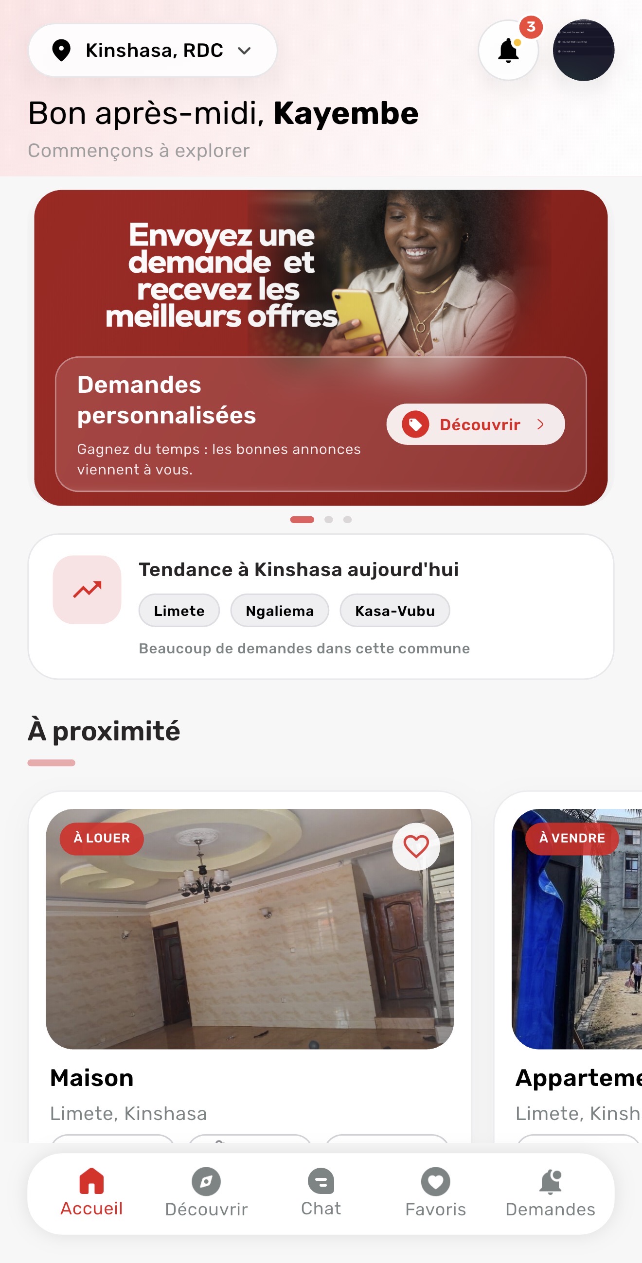 Aperçu de l’application Smart Immo